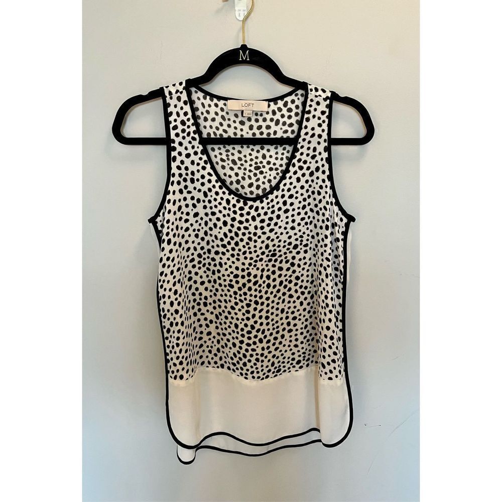 Loft animal print tank blouse size small